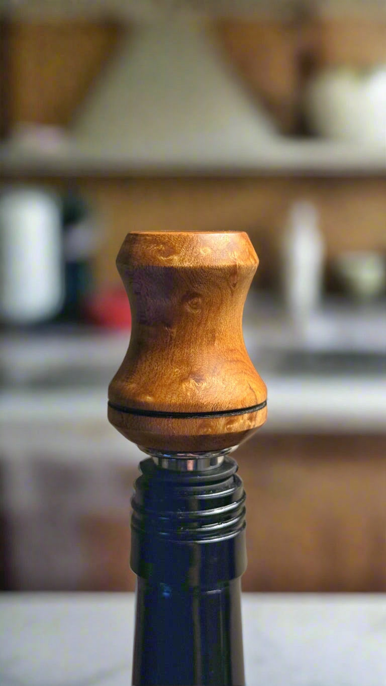 Bird's-Eye Maple Bottle Stopper