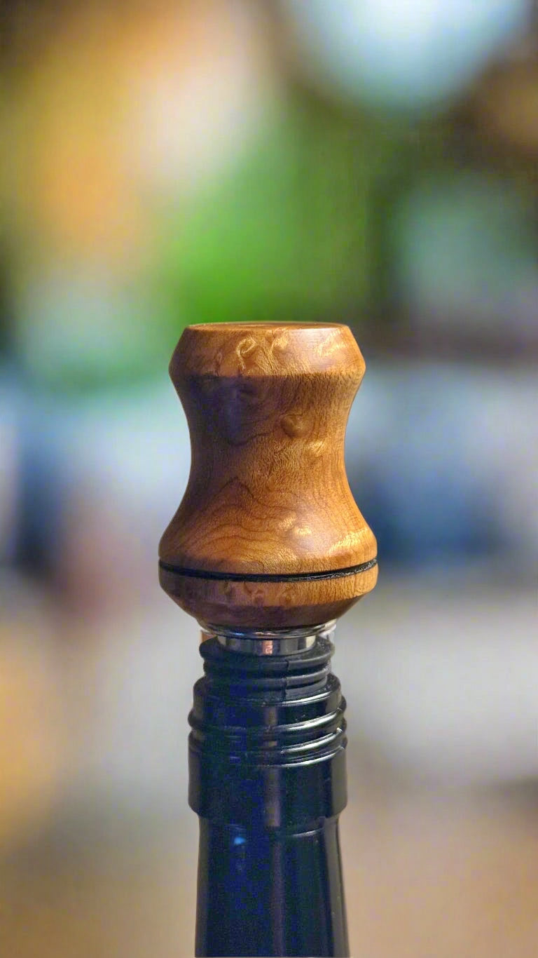 Bird's-Eye Maple Bottle Stopper