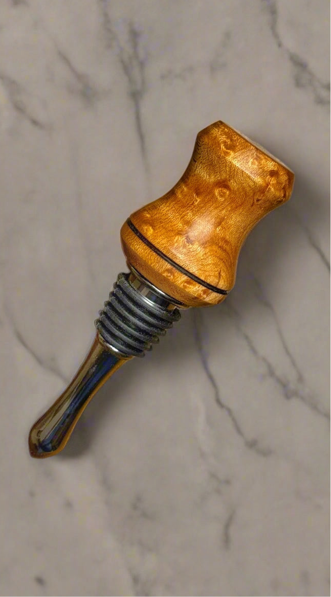 Bird's-Eye Maple Bottle Stopper