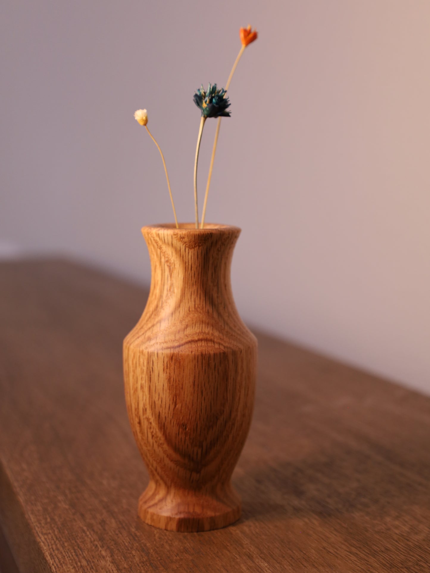 Wooden bowl on a kitchen counter